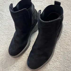 Rock & Candy Black Suede Ankle Boots size 8